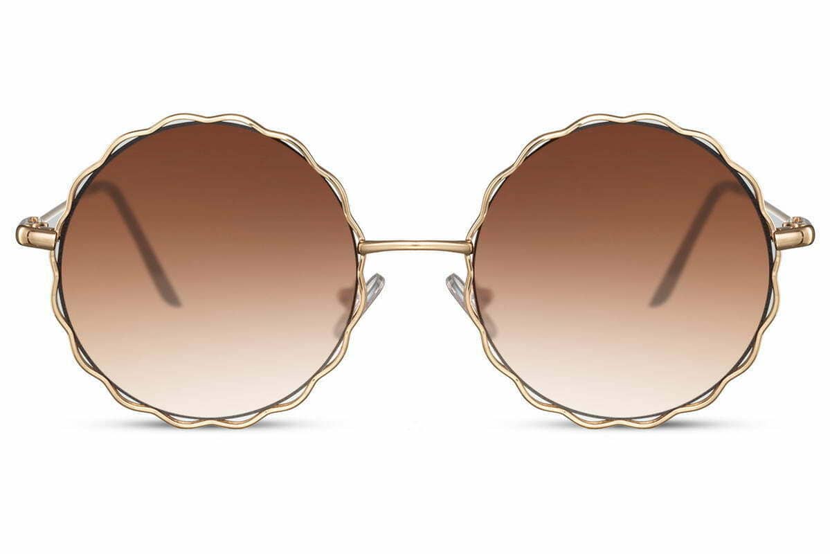 Sunny sunglasses with Brown color lens and Gold color frame